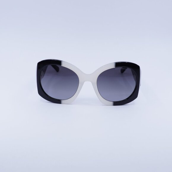 Marc Jacobs MARC 722/S 0CCP 9O Sunglasses White/Black Round Frame, Grey Lenses - Picture 2 of 11